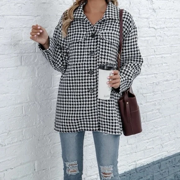 Houndstooth Pattern Coat/Blazer - Picture 3 of 7